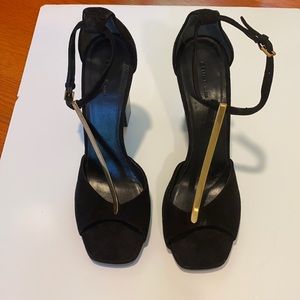 Celine black suede shoes